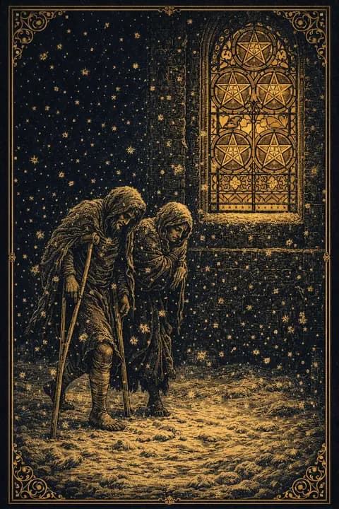 Five of Pentacles tarot card