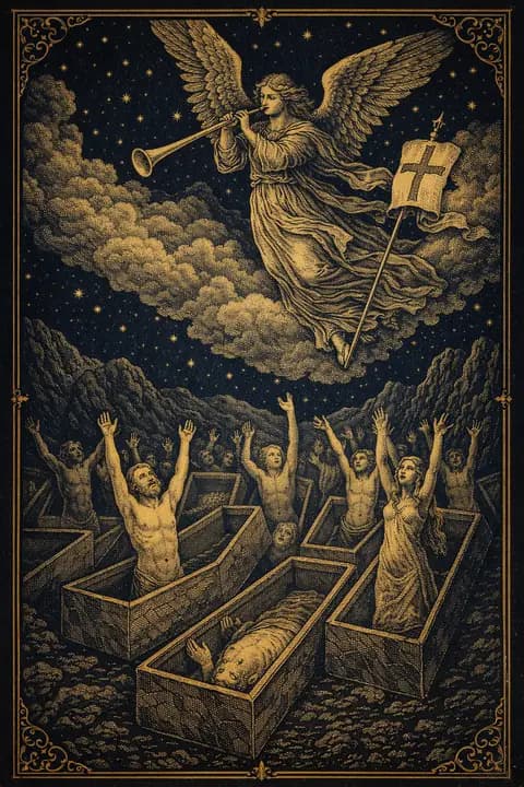 Judgement tarot card from the Rider-Waite-Smith deck