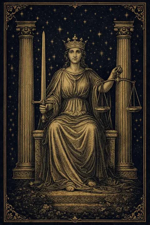 Justice tarot card