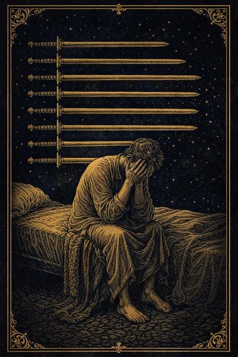 Nine of Swords tarot card