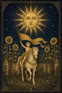 The Sun tarot card from the Rider-Waite-Smith deck