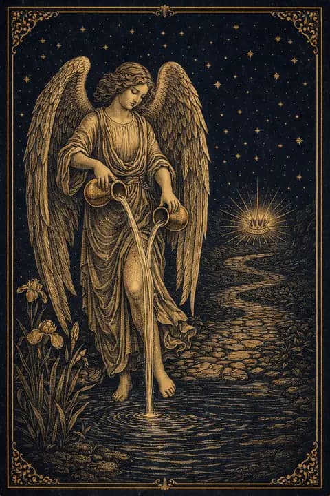 Temperance tarot card from the Rider-Waite-Smith deck