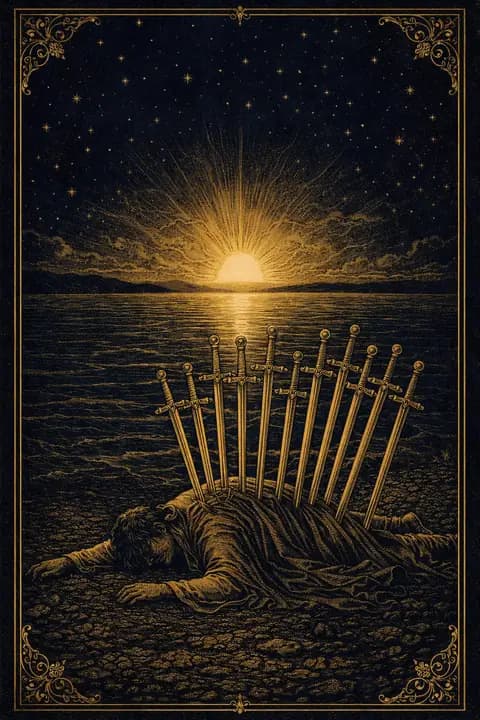 Ten of Swords tarot card