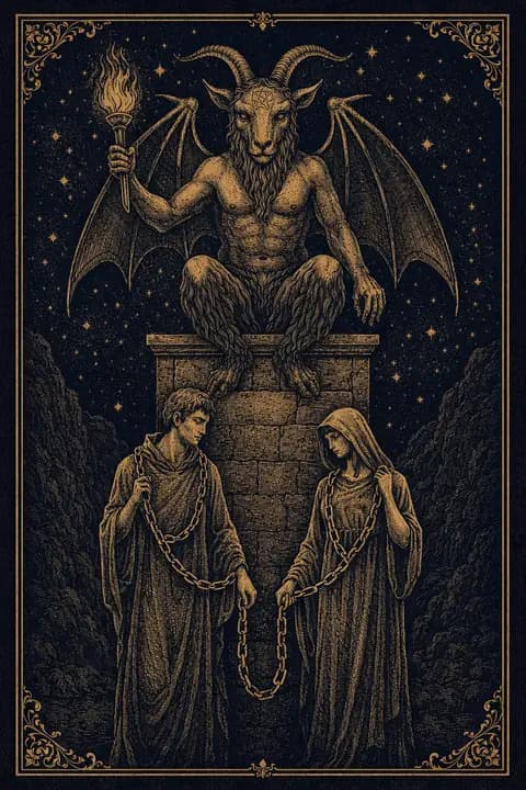 La carta de tarot El Diablo del mazo Rider-Waite-Smith