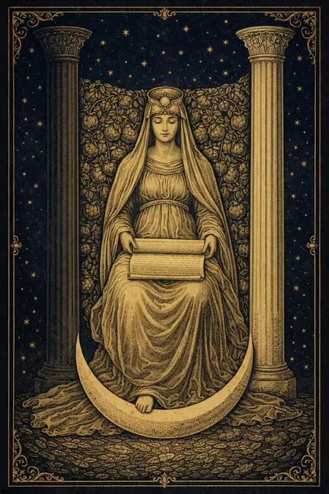 The High Priestess tarot card from the Rider-Waite-Smith deck