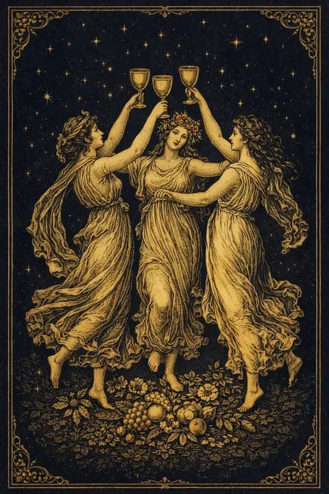 Three of Cups tarot card